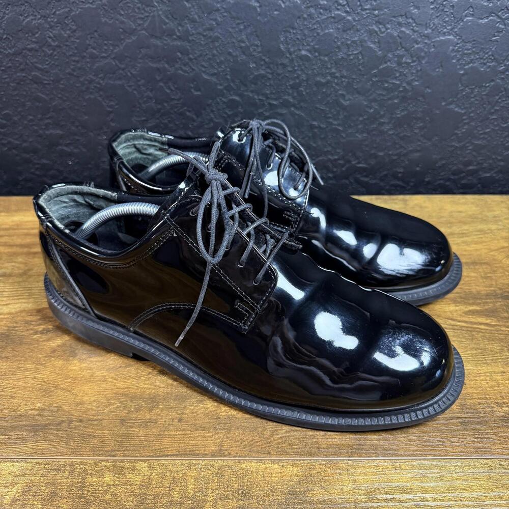 Thorogood 831-6031 Black High Gloss Synthetic Oxford Dress Shoes Mens‎ 11.5W